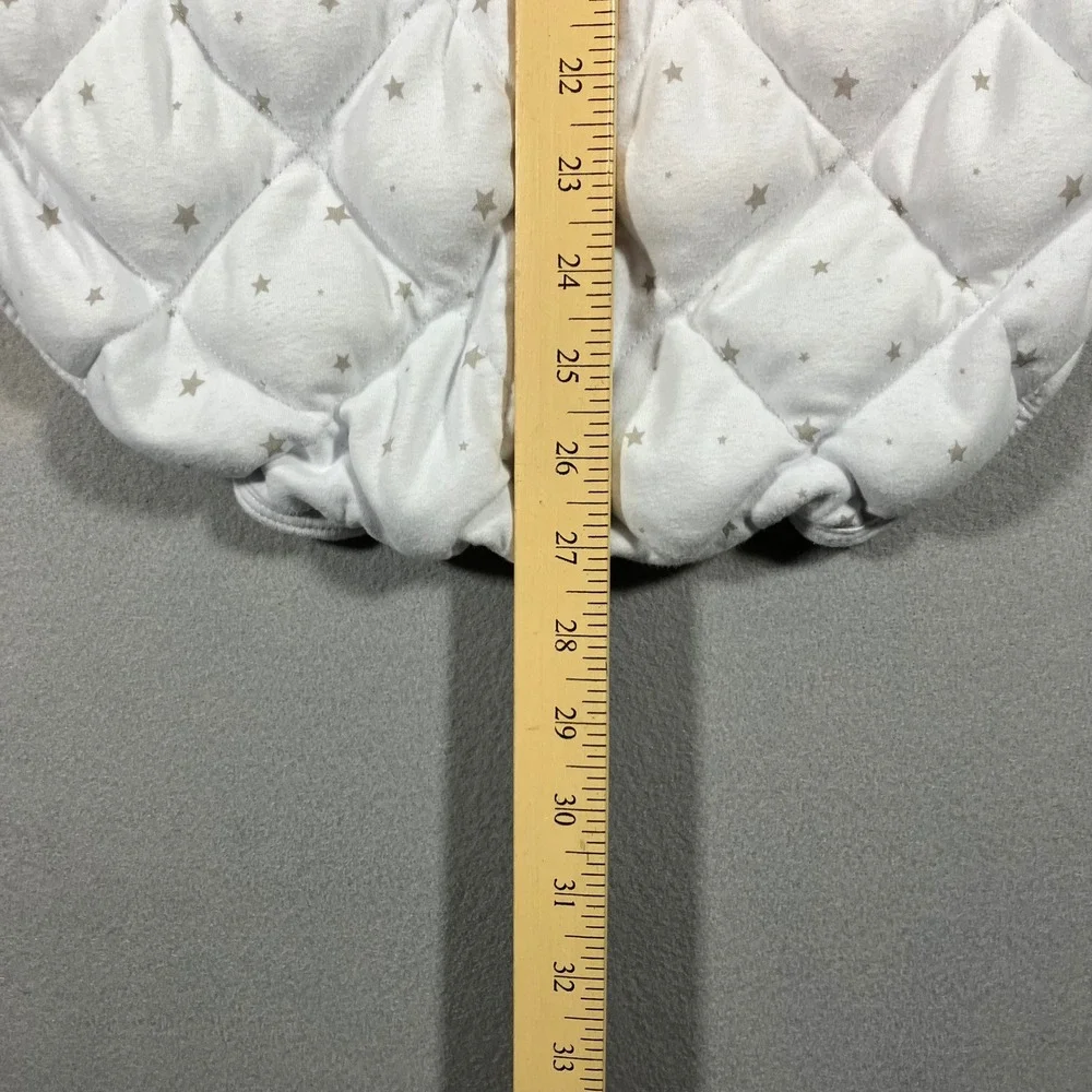Dreamland Baby Weighted Sleep Sack White Grey Star Print Medium 6-12M